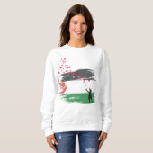Weibliche palästinensische Hoffnung und Liebe Swea Sweatshirt (Vorne ganz)