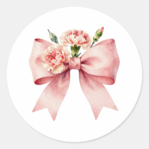 Weibliche Pastell-Blumenkunst Runder Aufkleber