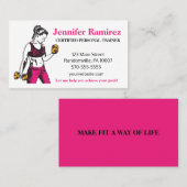 Weibliche persönliche Trainer-Visitenkarte Visitenkarte (Vorne/Hinten)