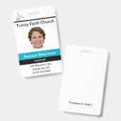 Weibliche Pfarrer Ausweis (Front & Back)