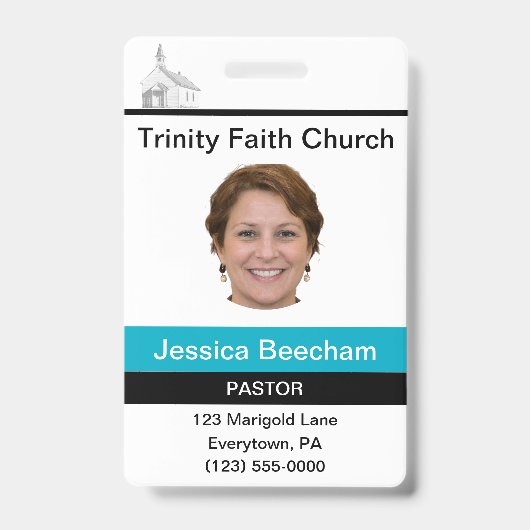 Weibliche Pfarrer Ausweis (Front)