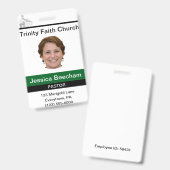 Weibliche Pfarrer Ausweis (Front & Back)