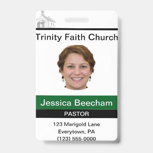 Weibliche Pfarrer Ausweis (Front)