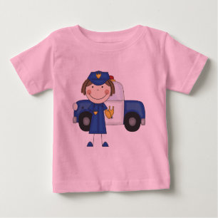 Weibliche Polizeibeamte-T-Shirts und Geschenke Baby T-shirt