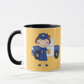 Weibliche Polizeibeamte-T-Shirts und Geschenke Tasse (Links)