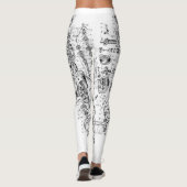 Weibliche Reiterart der Ducati Leggings (Rückseite)
