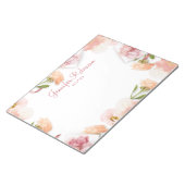 Weibliche Rosa Blumenmotive Notizblock (angewinkelt)