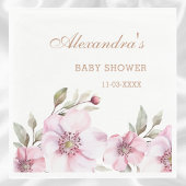 Weibliche Rosa Rose Blütendusche Serviette