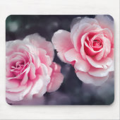Weibliche rosa Rosen-BlumenFoto Mousepad (Vorne)