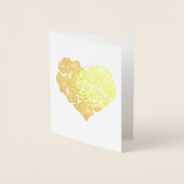 Weibliche Rose Herzcluster Valentinstag-Karte Folienkarte (Vorderseite)