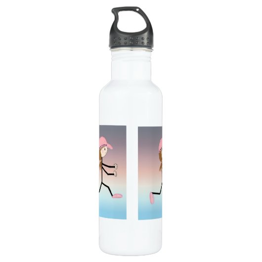 Weibliche Runner Edelstahlflasche (Rückseite)