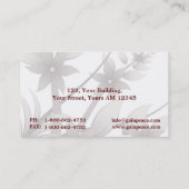 Weibliche Sammlung Visitenkarte (Rückseite)