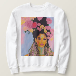 Weibliche sanfte Blume Sweatshirt