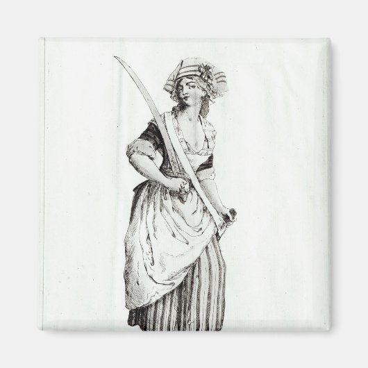 Weibliche Sans-Culotte, 1792 Magnet (Vorne)