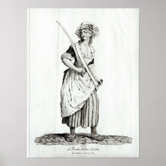 Weibliche Sans-Culotte, 1792 Poster (Vorne)