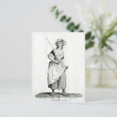 Weibliche Sans-Culotte, 1792 Postkarte (Stehend Vorderseite)