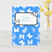 Weibliche Schmetterlinge Karte (Gelbe Blume)