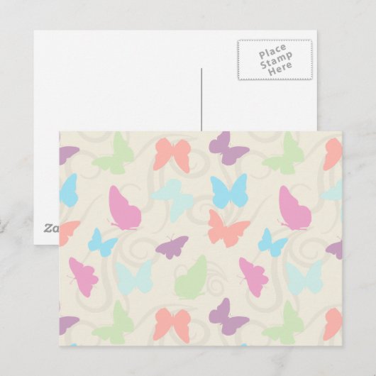 Weibliche Schmetterlinge Postkarte (Vorne/Hinten)