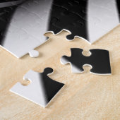 Weibliche Schwarz-Weiß-Streifen Puzzle (Seite)