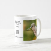 Weibliche schwarze Chin-Kolibri-Tasse Kaffeetasse (VorderseiteRechts)