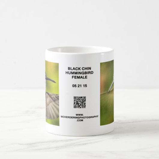 Weibliche schwarze Chin-Kolibri-Tasse Kaffeetasse (Mittel)