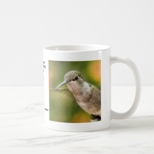 Weibliche schwarze Chin-Kolibri-Tasse Kaffeetasse (Rechts)