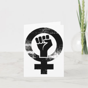 Weibliche schwarze Hand Symbol Resist Fist Femi Karte