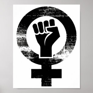 Weibliche schwarze Hand Symbol Resist Fist Femi Poster