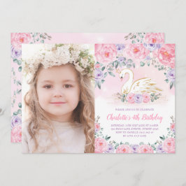 Weibliche Schweine Prinzessin Rosa Lila Blume Gebu Einladung