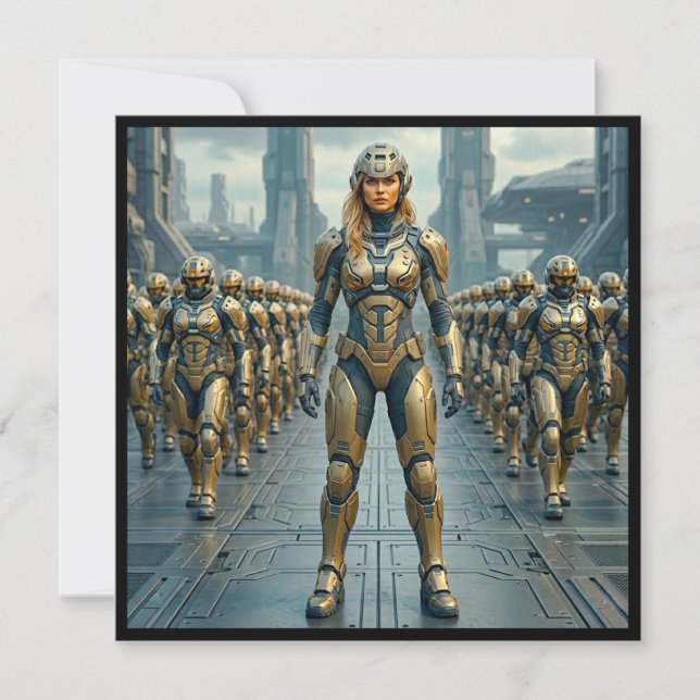 Weibliche Sci-Fi-Figur Nr. 1 Karte (Vorderseite)