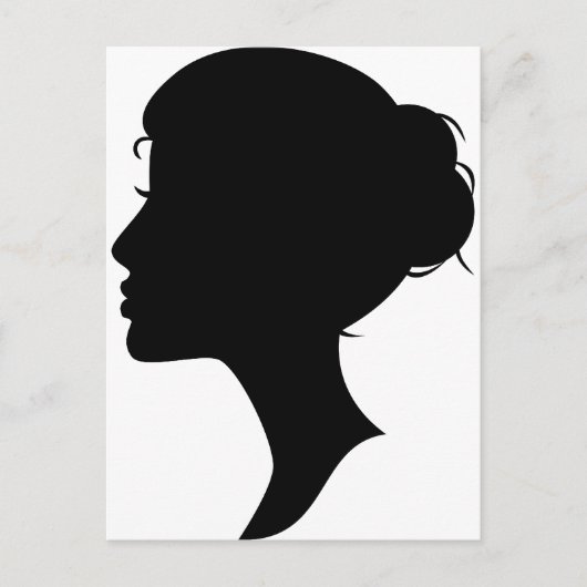 Weibliche Silhouette Postkarte (Vorderseite)