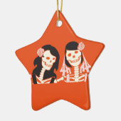 Weibliche Skeleton Paare Keramikornament (Links)