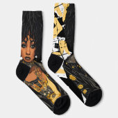 weibliche Socken, städtische Schönheit, Grafitti,  Socken (Rechts)