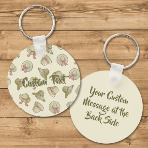 Weibliche Sommerhats gelb Schlüsselanhänger