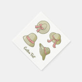 Weibliche Sommerhats gelb Serviette (Ecke)