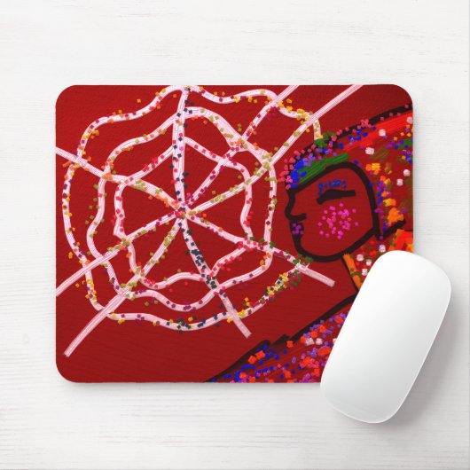 Weibliche Spinne Pharao Mousepad (Mit Mouse)