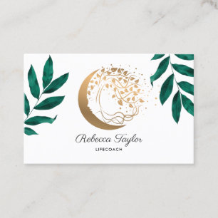 weibliche spirituelle Frau Leben Coach Baum b Visitenkarte
