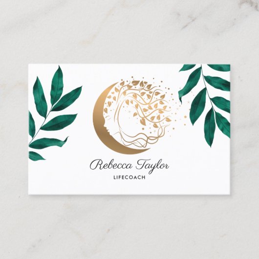 weibliche spirituelle Frau Leben Coach Baum b Visitenkarte (Vorderseite)