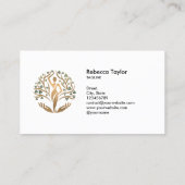 weibliche spirituelle Frau Leben Coach Baum des Le Visitenkarte (Rückseite)