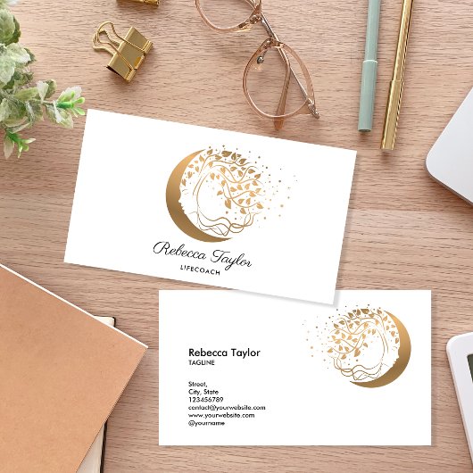 weibliche spirituelle Frau Leben Coach Baum des Le Visitenkarte