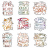 Weibliche Starke Frauen Motivierend Lettisch Aufkleber (Vorderseite)