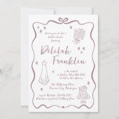 Weibliche Stimmen | Hand Drawn Doodle | Brautparty Einladung (Vorderseite)