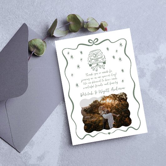 Weibliche Stimmen | Hand Drawn Doodle | Dankeskarte