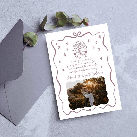 Weibliche Stimmen | Hand Drawn Doodle | Dankeskarte