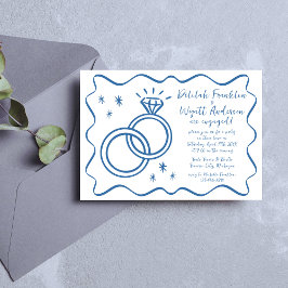 Weibliche Stimmen | Handzeichen | Verlobungsparty Einladung