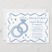 Weibliche Stimmen | Handzeichen | Verlobungsparty Einladung (Vorderseite)