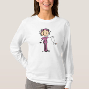 Weibliche Stockfigur Krankenschwester T-Shirt