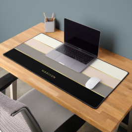 Weibliche Streifen mit Ihrem Namen Schreibtischunterlage