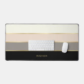 Weibliche Streifen mit Ihrem Namen Schreibtischunterlage (Tastatur & Maus)