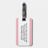 Weibliche Strichmännchen-Krankenschwester Gepäckanhänger (Rückseite vertikal)